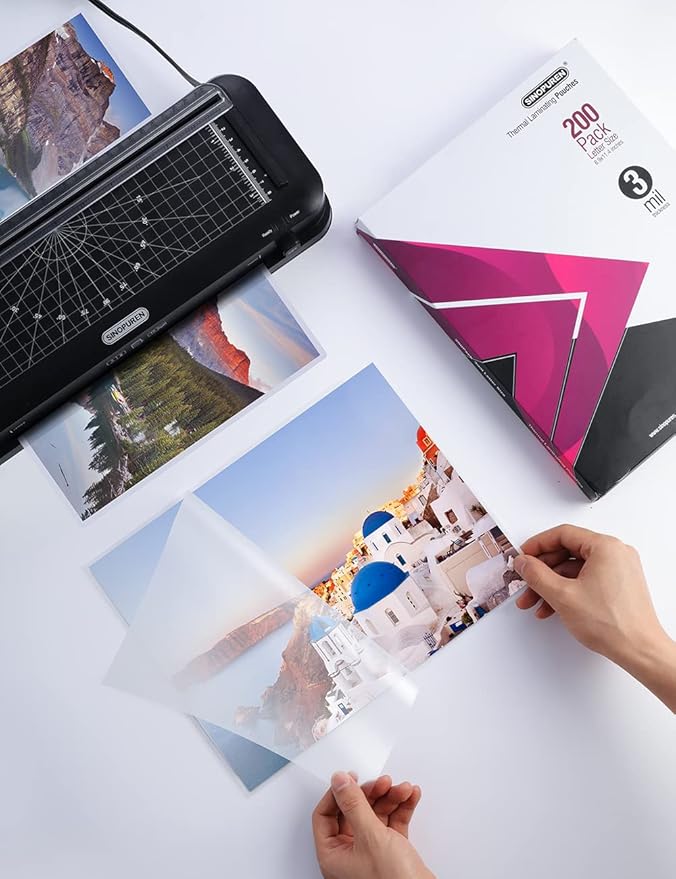 Thermal Laminating Pouches, 3mil Laminating Sheets, 8.9x11.4 Inches, Letter Size, HeatSeal, Clear (200pack)