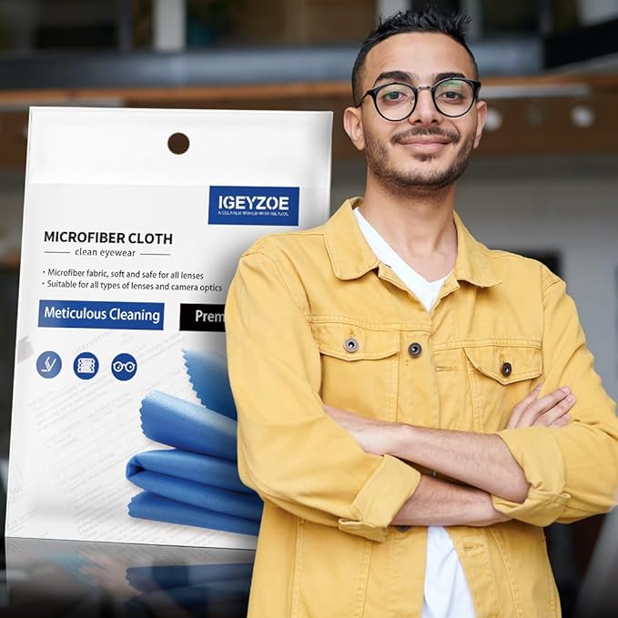 20 Pack Microfiber Glasses Cleaning Cloths - Glasses Wipes Ultra Soft & Reusable Eyeglass Lens Cleaner for Eyeglasses, Cameras, Phones