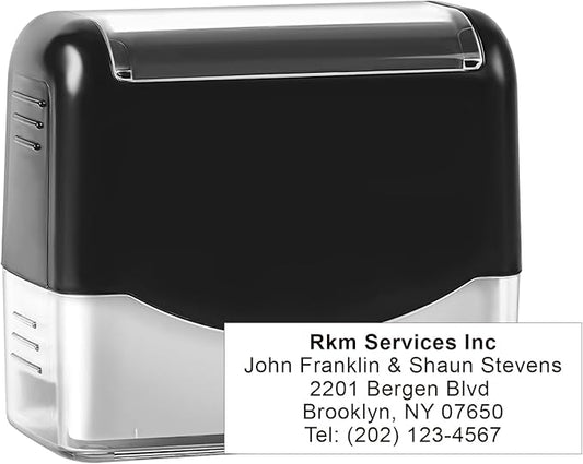Large Size Custom Self-Inking Stamp Customized Return Address Stamp - Up to 5 Lines of Text Choose from Many Fonts & Ink Colors