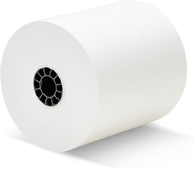 (25 Rolls) 3" x 165' 1-Ply Bond Receipt Paper POS Cash Register Point of Service Printer Paper SP700, 07901, 07706, 220,8340, m188b