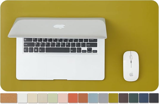 Cork Desk Mat - Small Dual-Sided Desk Pad for Office and Home - Desk Organization and Accessories - Ideal for Large Mouse Pad and Small Desk Mats on Top of Desks(Olive Green,23.6"x 13.8")