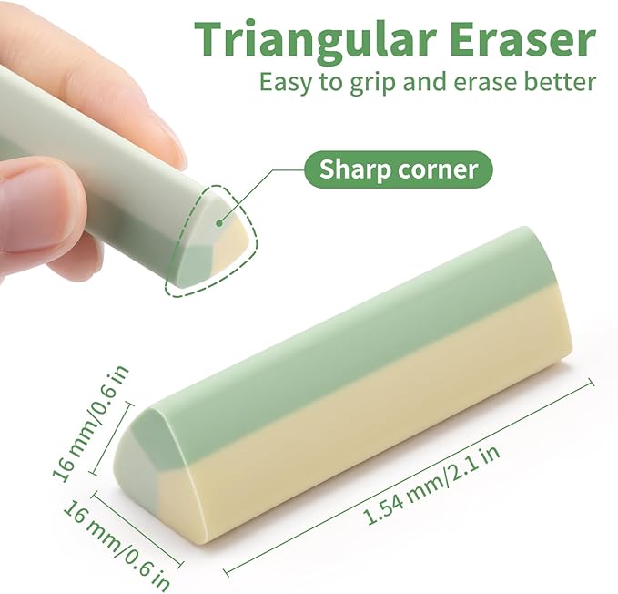 15 Pack Pencil Erasers, Colored Eraser for Kids Cute Orradores Escolares Eraser for School Office Art Erasers for Drawing