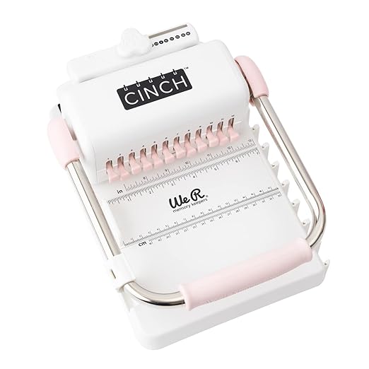 We R Memory Keepers, Cinch Book Binding Machine 2, Pink/White, Easy to Use Design with Slide Ruler, Compatible with Wire or Spiral Coils, Make Professional Books, Notebooks, Calendars and More
