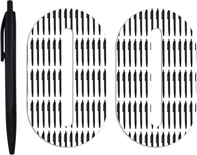 100 Pack Pens Bulk Retractable Ballpoint Pens No Bleed Black Barrel Click Pen Smooth Ink Medium Point Pen for Office Home School Supplies 1.0MM Black Ink