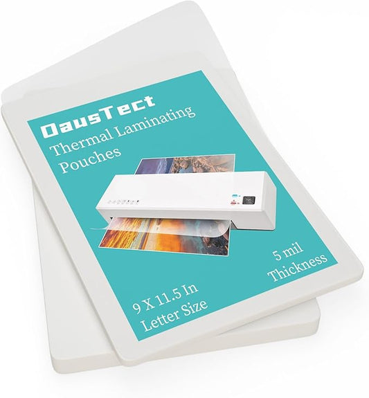 5 Mil Thermal Laminating Sheets 200 Packs, Clear 9" x 11.5" Laminating Pouches Rounded Corner, Holds 8.5 x 11 Inch Sheet, Letter Size Lamination Paper for Laminators