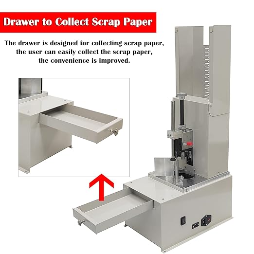 Electric Round Corner Cutter, Heavy Duty Fillet Paper Punch with Foot Pedal & Metal Protective Cover, R3-R9 Cutting Radius, Electric Corner Rounding Machine for PVC Name Card 1.97in Thickness