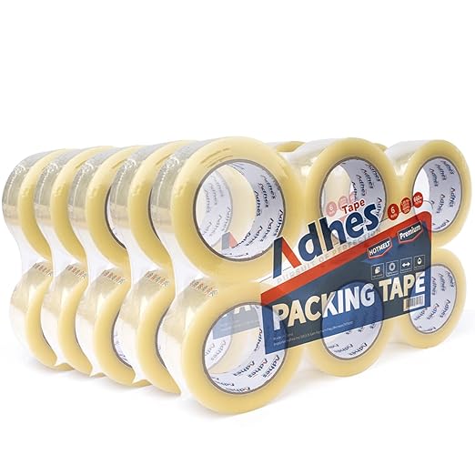 ADHES Heavy Duty Packing Tape, 30 Rolls, 1.88 Inch x 55 Yards, 2 mil Shipping Tape Refills, Packaging Tape, Box Tape for Moving, Shipping, Mailing and Sealing