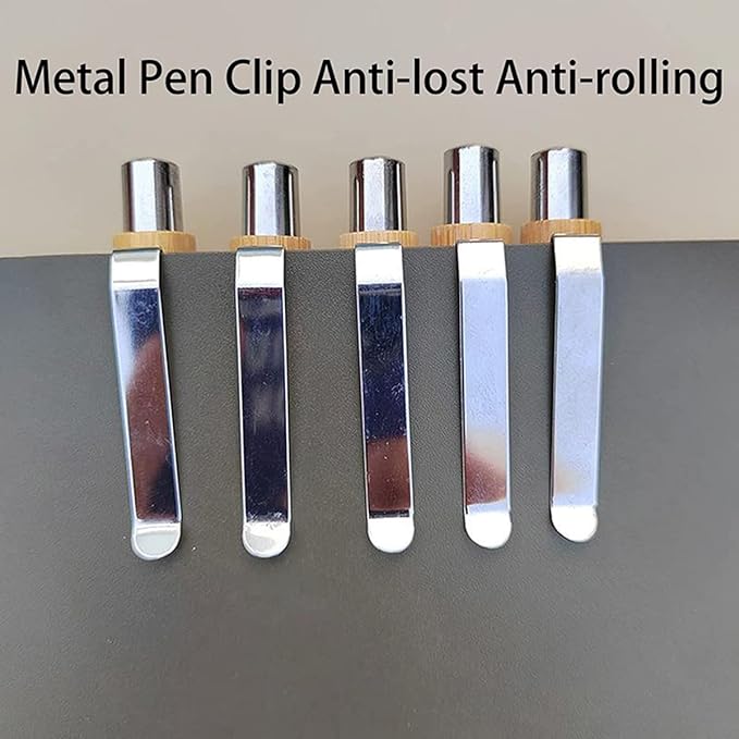 14-Piece Funny Bamboo Pen Set for Sarcastic Souls, Unique Days of The Week Mood Ballpoint Pens with Engraved Humorous Quotes, Excellent Gift for Office, Friends, and Coworkers