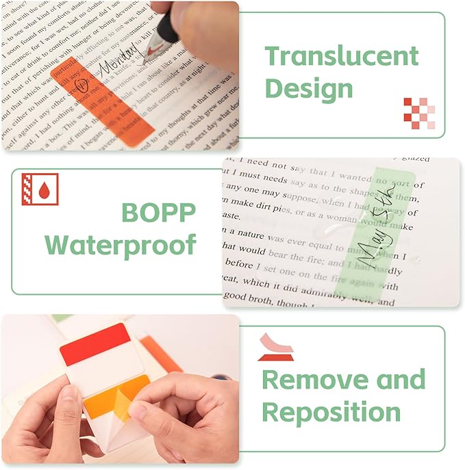 KICNIC 2 Inch New Sticky Tabs Index Tabs 240 Pieces, Colored Reading Tabs Self Adhesive, Arrow Flags Pages Markers for Binder, Books, File Folders and Notebook [12 Soft Colors]，Post It Flags