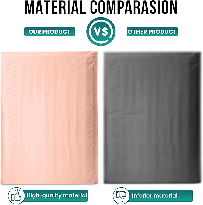 Levex - #0 6" x 10" [10 Pack] Light Pink Poly Bubble Mailers, Padded Envelope Mailers, Packing Envelope & Mailing Bags for Shipping