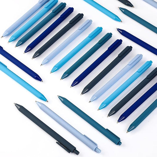 100 Pcs Ballpoint Pens Bulk Retractable Writing 1. 0 mm Black Ink Cute Pens Smooth Writing Color Fancy Gift for Teacher Student Employee Office School Home Baby Shower Supplies (Blue Series)