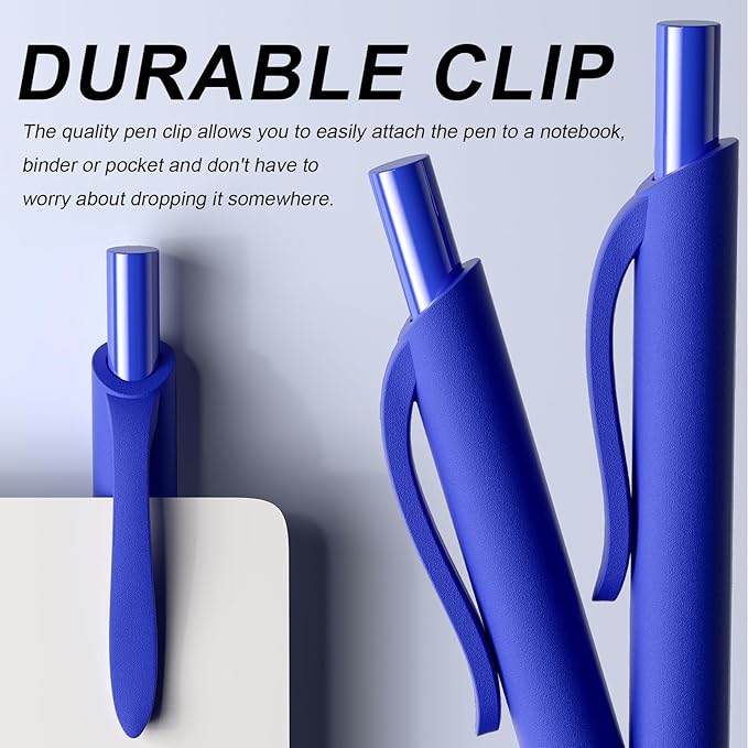 108 Pack Blue Pens - Bulk Pens 1.0mm Medium Point Ballpoint Pens Smooth Writing No Bleed Retractable Blue Ink Pen