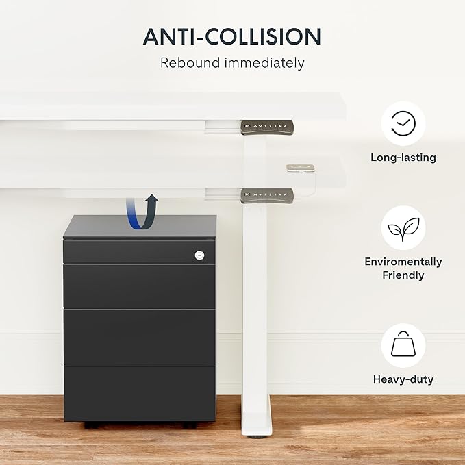 SANODESK 71-Inch Large Dual Motor L-Shaped Electric Height Adjustable Standing Desk - Reversible Panel - White Top/White Frame - Ideal for Gaming, Home Office or Computer Workstation