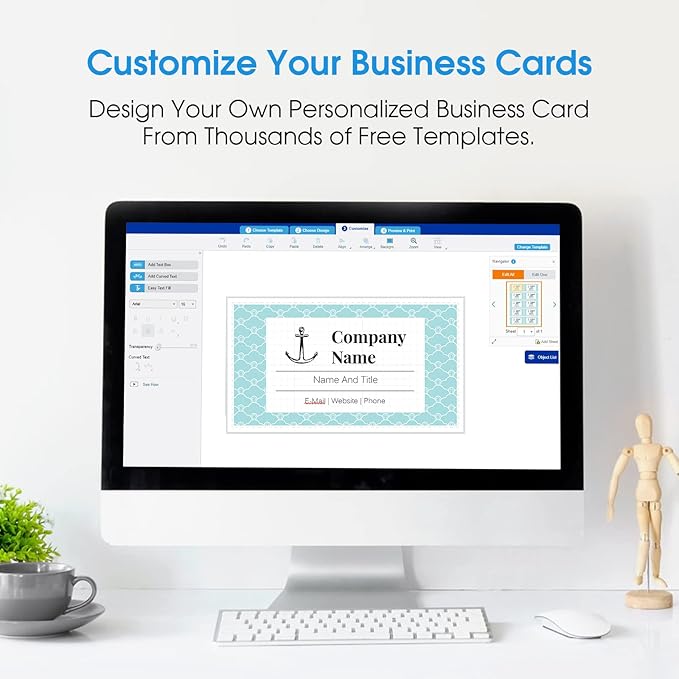 MaxGear Business Card 200 Printable Business Cards, Printable Card Paper Compatible with Laser & Inkjet Printer, Double-sided Printing, Heavyweight, Matte White Paper, 10 Cards/Sheet, 3.5" x 2" (8871)