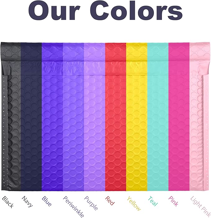 Light Pink Side-Loading Bubble Mailers 12 x 9 Inches,Self-Seal Padded Mailing Envelopes, Pack of 27