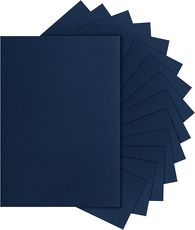 100 Sheets Navy Blue Cardstock 8.5 x 11 Scrapbooking Paper, 75lb Dark Blue Certificate Paper Card Stock for Cards Making, Greeting Cards, Wedding Invitations, Menus