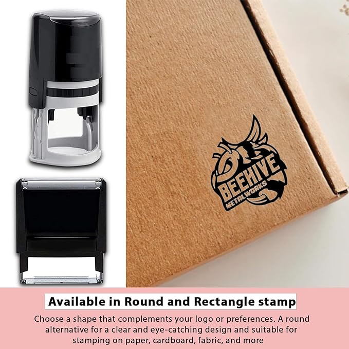 Choose Size - Logo Stamp | Custom Stamp | Personalized Business Stamp | Business Logo Stamp | Business Logo Personalized Stamp or Image Small Large Medium Round Custom Stamps Self Inking