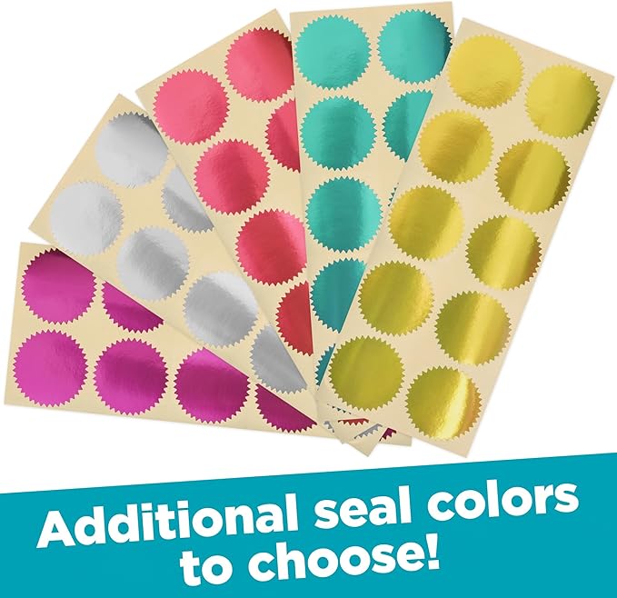 MaxMark Notary Seal Round Embosser for New Jersey State - Includes Gold Burst Seal Labels (50 Count)