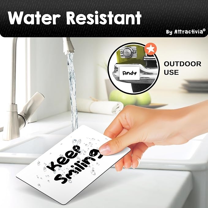 Dry Erase Magnetic Labels 5.6 x 3.7 in, Dry Erase Magnets, 36-Pack, White Erasable Write-On All-Purpose Labels, for Office, Education, Home, Whiteboard