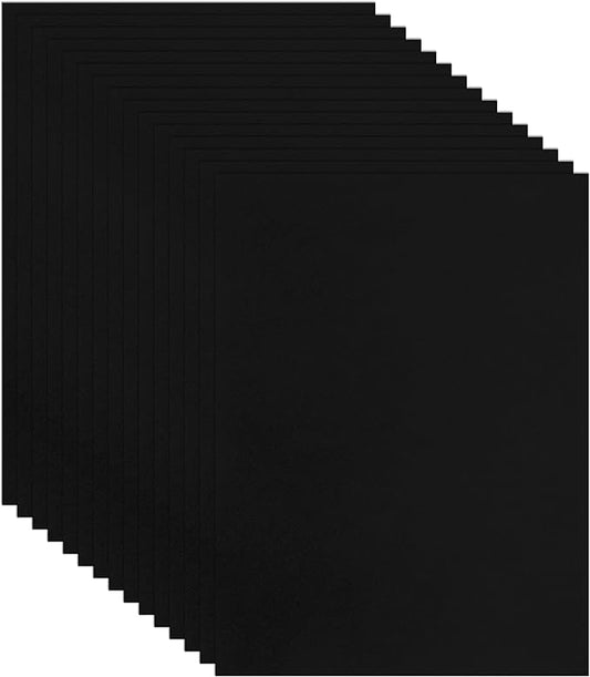 100 Sheets Black Cardstock 8.5 x 11 Certificate Paper, 75lb Premium Printer Paper Card Stock for Invitatins, Crafting, Memus, DIY Making Cards, School Scrapbooking, Graduations