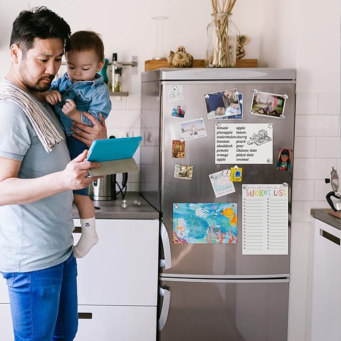 Grtard 24 Pack Magnetic Push Pins, Fridge Magnets for Whiteboard, Whiteboard Magnets Refrigerator Magnets, Small and Strong Push Pin Magnet for Office, School, Locker, and Map Magnet