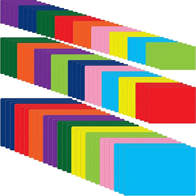 99 Pcs Magnetic Dry Erase Labels Reusable Name Magnets for Classroom Whiteboard 3 Sizes Colored Magnetic Blank Cards for Office Home Kitchen Fridge(Bright Colors)