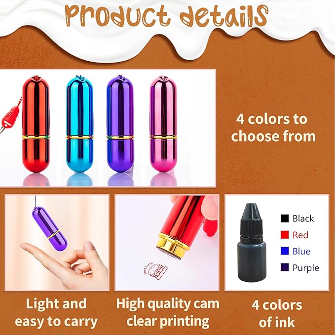 Custom Loyalty Card Personalized Self Inking Reward Food Stamp, Small Round Rubber