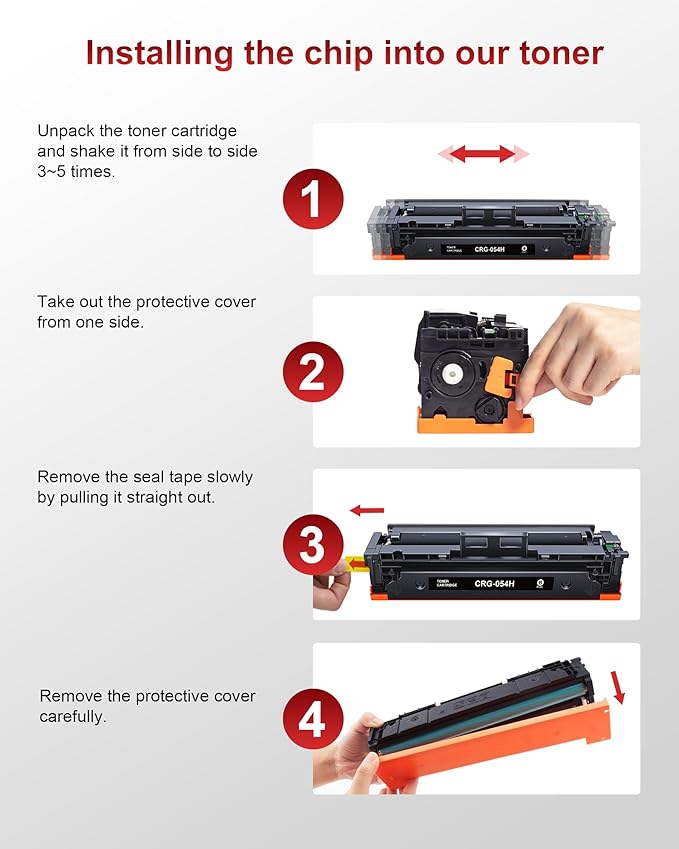 045H Toner Cartridge Set Compatible for Canon 045 Toner cartridges 045H CRG-045 for Canon MF632cdw Toner Work with Canon Color imageClass MF632Cdw MF634Cdw LBP612Cdw MF632 MF634 Laser Printer(4 Pack)