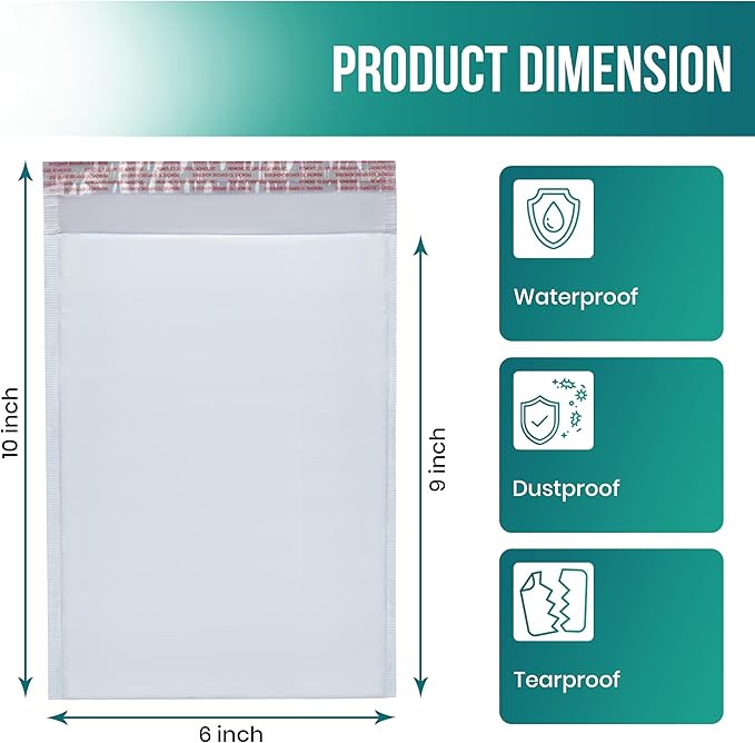 Levex - #0 6" x 10" [5 Pack] Poly Bubble Mailers, Padded Envelope Mailers, Packing Envelope & Mailing Bags for Shipping