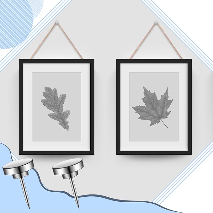 Shimeyao 30 Pieces Push Pins, Metal Thumb Tacks for Picture Photo Hanging, Wall Pins for Board Posters Bulletin Maps, Wall Tack for Office Home Decorative (Gold,Black,Silver)