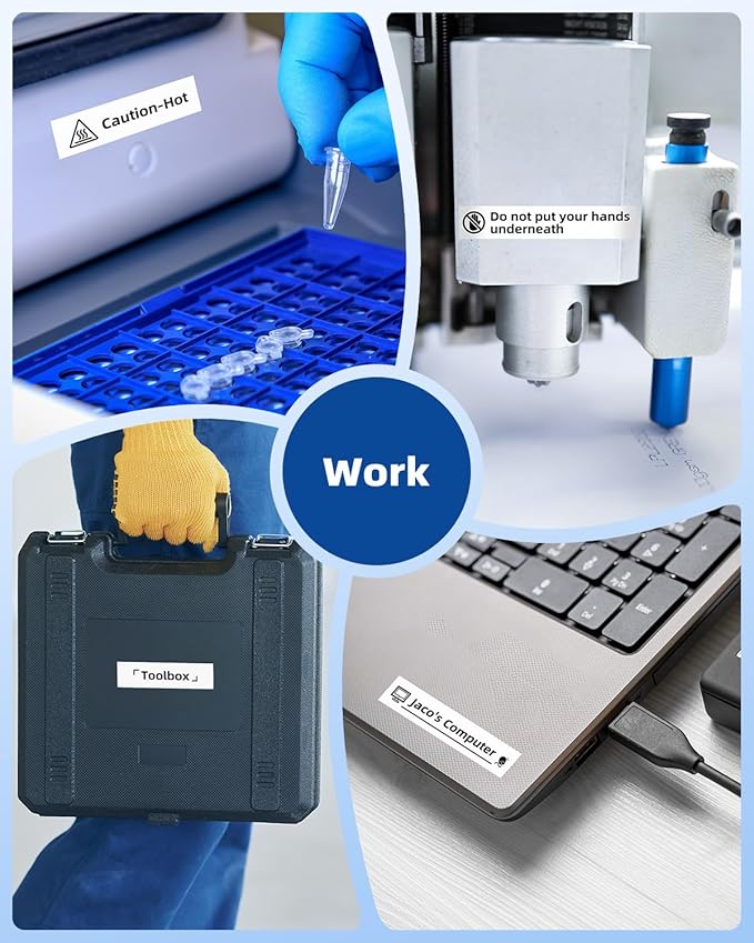 Label KINGDOM 18mm 0.7 Inch Laminated White Tape Replace for Brother Label Maker Tape TZe-241 Compatible with P Touch TZ TZe 3/4" Black on White TZE241 for PTD410 PT-D400 PT-D610BT PTD600, 3-Pack