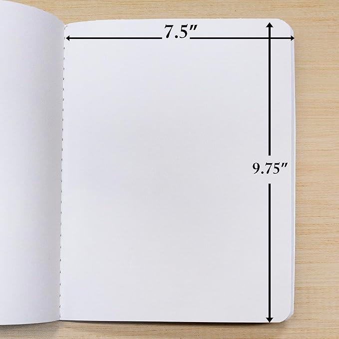 BAZIC Composition Book Blue Marble Unruled Ruled 100 Sheet Notebook, Blank Page Journal Comp Notebooks for School, 48-Pack