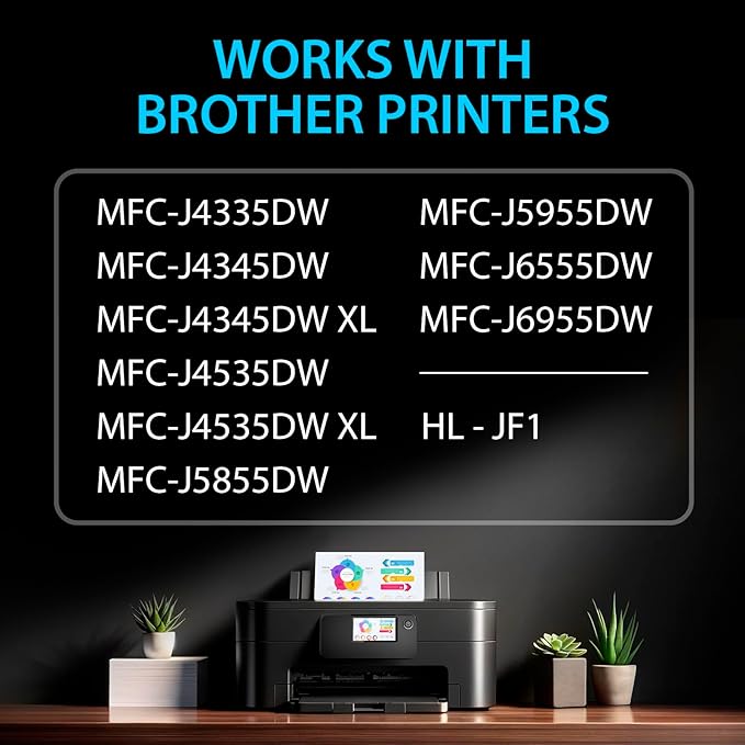 Smart Ink Compatible Ink Cartridges Replacement for Brother LC406 XL LC406XL for Brother Printer MFC-J4335DW MFC-J4535DW MFC-J5855DW MFC-J6555DW MFC-J4345DW XL (4 Pack, Black, Cyan, Magenta, Yellow)