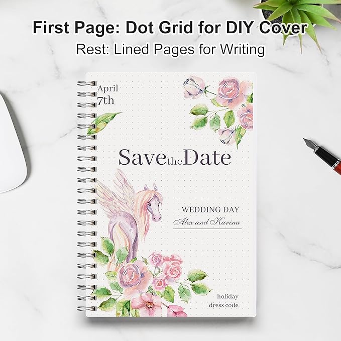 RETTACY Spiral College Ruled Notebook, 300 Pages, A4 Large Size (8.2" x 11.2"), for School, Work, Writing, Journaling, 100 GSM Thick Paper, Flexible Plastic Cover (Transparent)