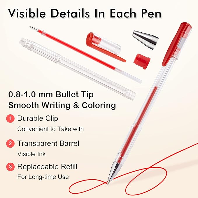 Shuttle Art 120 Unique Colors (No Duplicates) Gel Pens Gel Pen Set for Adult Coloring Books Art Markers