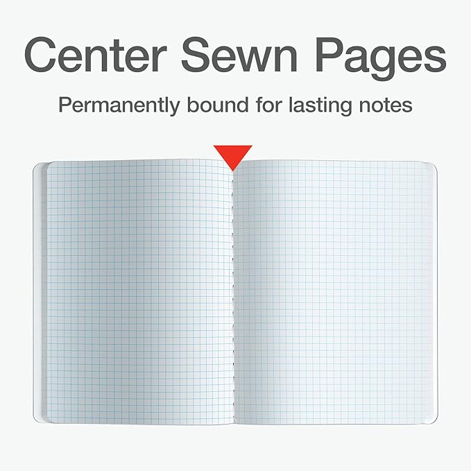 Oxford Composition Notebook 12 Pack, School Supplies, Notebooks for School, 4 x 4 Graph Ruled Paper, 7.5 x 9.75 Inches, 80 Sheets, Assorted Color Covers: Green, Purple, Red, Blue (63718)