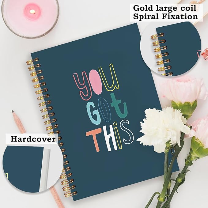 SNNDER Inspirational Quotes Spiral Notebooks, You Got This Journaling Notebook, Inspirational Notebook for Note Taking, Positive Affirmation Gifts for Women Coworker Teammate, 5.5x8.3 Inch