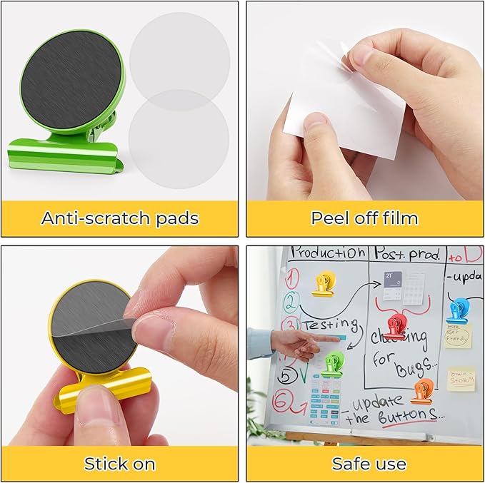 20 Pack Fridge Magnet, Multicolor Magnetic Clips Whiteboard Magnets, Magnet Clips Heavy Duty Refrigerator Magnets for Photo Displays, Home, Office, Classroom