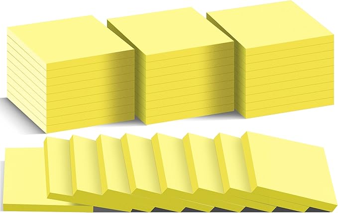 (36 Pack) Sticky Notes 3x3 in Post, Yellow Self-Stick Note Pads it, Strong Adhesive, Easy to Post for Home, Office, Notebook