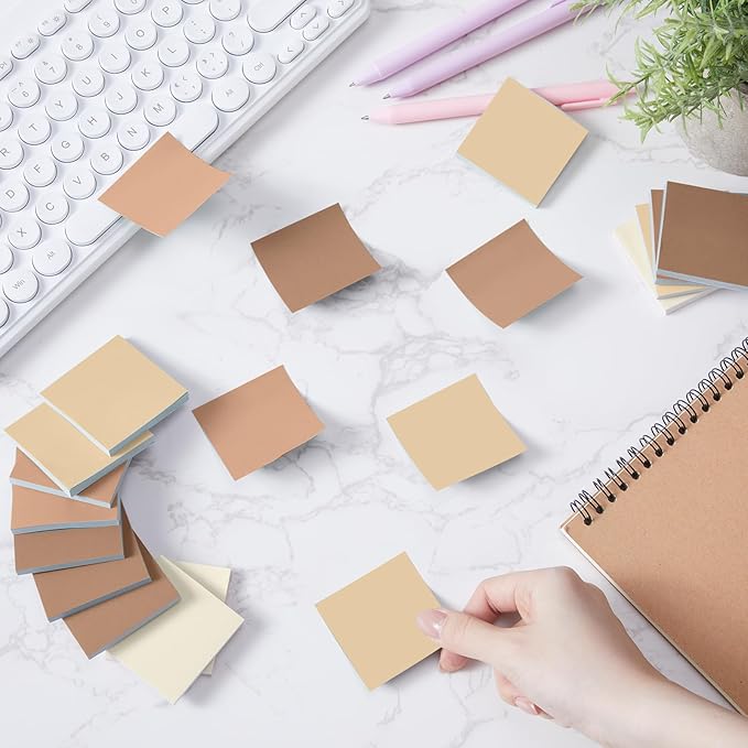 Fainne 24 Pack Sticky Notes Bulk Back to School Supplies Self Stick Note Pads Paper Memo for Office First Day of School Student Teacher Essentials (2 x 2 Inches,Simple Color)
