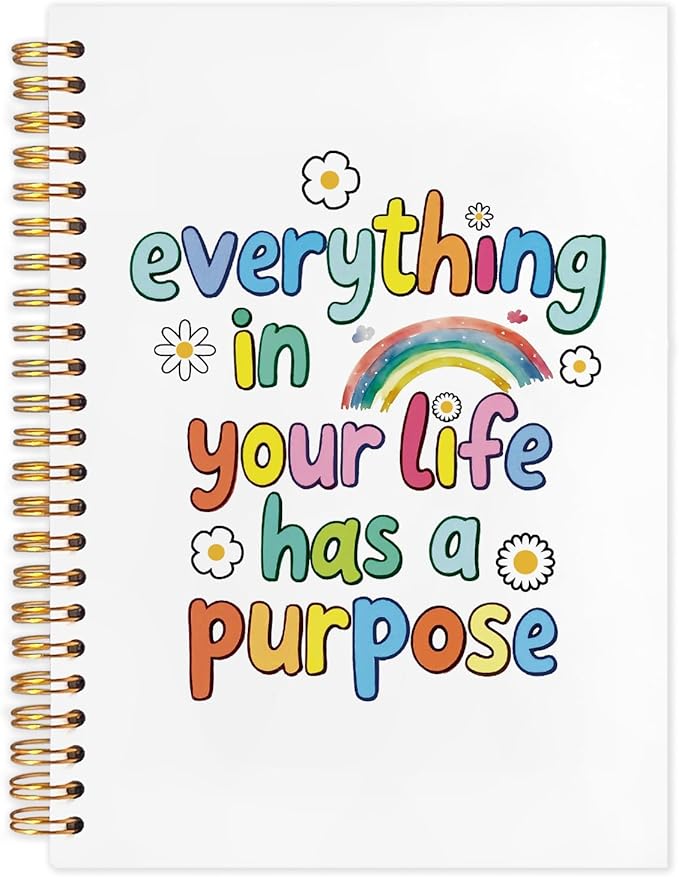 SNNDER Mental Health Inspirational Spiral Notebooks, Motivational Gifts Journaling Notebook, Inspirational Journals for Writing, Positive Affirmation Notebook for Women Teens, 5.5x8.3 Inch