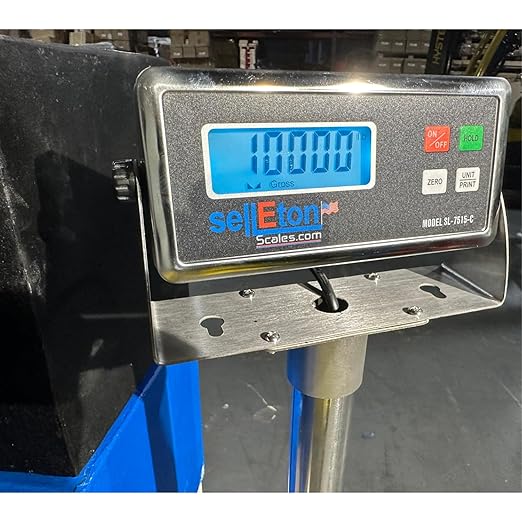 SellEton SL-700-2x2 Floor Scales, Accurate Pallet Scales with Smart Digital Indicator for Warehouse Shipping and Medium Duty Industrial Weighing (24"x24", 1000 lb x 0.2 lb)