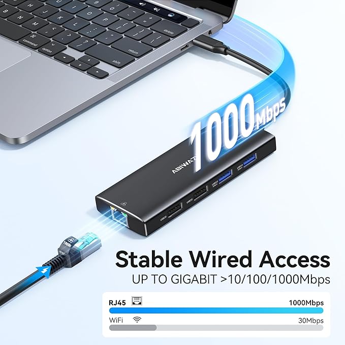 USB C Hub Multiport Adapter,10 in 1 USB C to USB HDMI Ethernet Hub USB C Dongle for MacBook Pro/Air, iPad Pro,Dell with 4K@60Hz HDMI+Ethernet+4USB+1USB-C Data Port+SD/TF Card Reader+100W PD (Black)