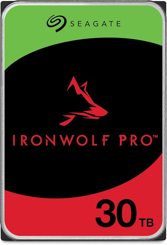 Seagate IronWolf Pro 30TB Enterprise NAS Internal HDD Hard Drive – CMR 3.5 Inch SATA 6Gb/s 7200 RPM 512MB Cache for RAID Network Attached Storage, Rescue Services (ST30000NT011)