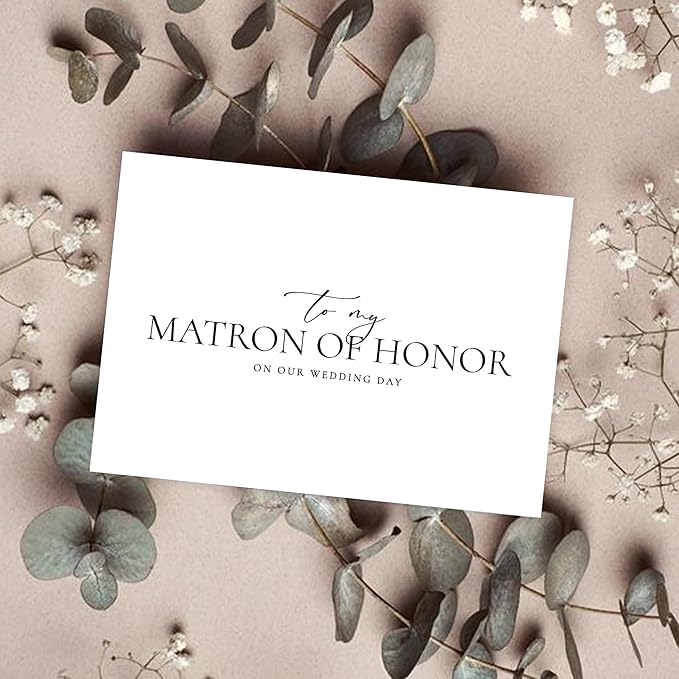 Matron of Honor Proposal Gifts for Wedding Day, To My Matron of Honor On Our Wedding Day Cards.（Matron of Honor A）