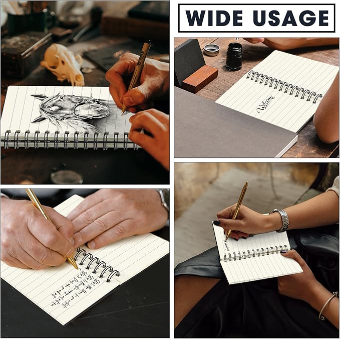 Jutom 18 Pcs Small Spiral Notebooks Memo Pads 3x5 Bulk Small Pocket Notebooks Mini Notepads with Lined Pages Mini Journals for Office Back to School Work Writing Supplies, 120 Pages (Black)