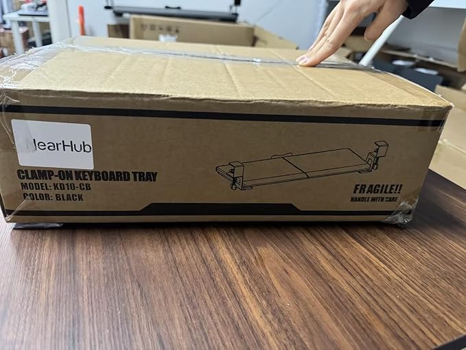 Large Keyboard Tray Under Desk Slide Out with Extra Sturdy C Clamp Mount System,26'' (30'' including Clamps) x11 Slide-Out Keyboard Drawer Under Desk for Typing,Keyboard Mouse Tray,Black