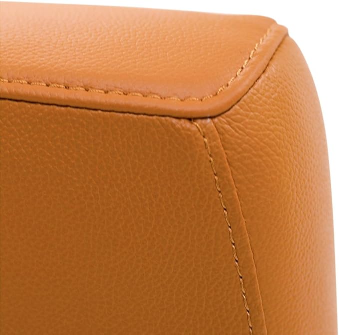 ZURI Forbes Genuine Leather Aluminum Base High Back Executive Chair - Tan