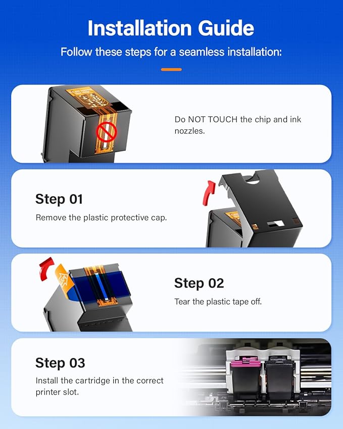 61XL Ink Cartridge High-Yield Combo Pack Replacement for HP 61XL 61 Ink DeskJet 1000 1010 1050 1510 1512 2050 2510 2540 3000 3050 3510 Envy 4500 5530 4502 OfficeJet 2620 4630 4635 Printer Black Color
