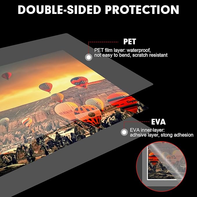 Laminating Sheets, 200 Pack Clear Thermal Laminating Plastic Paper Laminator Sheets, 9 x 11.5-Inch, 5mil, Ideal Office or School Supplies